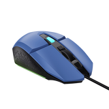 TRUST GXT 109B FELOX MOUSE GAMING AMBIDESTRO 6 TASTI 6.400 DPI 60 ips INTERFACCIA USB A BLU