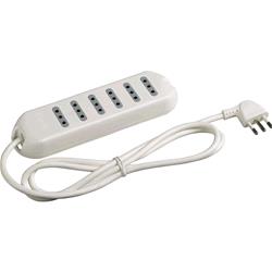 BTICINO 3630D MULTIPRESA SLIM 1.5 MT 6 PRESE 10A COLORE BIANCO