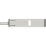 PNY 256GB DUO LINK USB 3.2 TYPE-C DUAL CHIAVETTA USB PER DISPOSITIVI ANDROID E COMPUTER ARCHIVIAZIONE MOBILE ESTERNA PER FOTO VIDEO E ALTRO 200MB/S SILVER