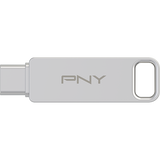 PNY 256GB DUO LINK USB 3.2 TYPE-C DUAL CHIAVETTA USB PER DISPOSITIVI ANDROID E COMPUTER ARCHIVIAZIONE MOBILE ESTERNA PER FOTO VIDEO E ALTRO 200MB/S SILVER