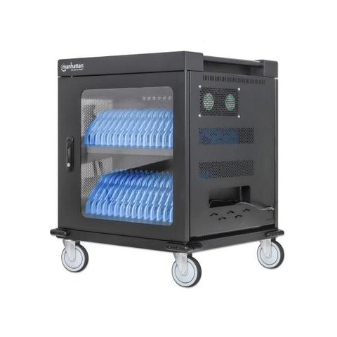 Manhattan 180948 portable device management cart& cabinet Carrello per la gestione dei dispositivi portatili Nero