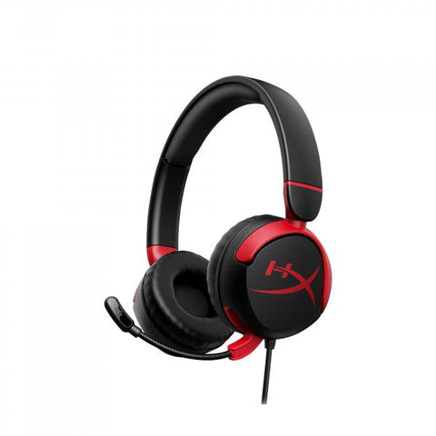 HYPERX CLOUD MINI GAMING HEADSET CUFFIE GAMING CON MICROFONO 1 JACK 3.5mm USB-C/A NERO-ROSSO