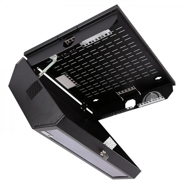 LOGON RWSLMBL porta accessori Mobile per scaffale (19 3U+5U= 8U W= 537mm - D=475mm BLACK WALL MOUNT - BLACK - Warranty: 60M)