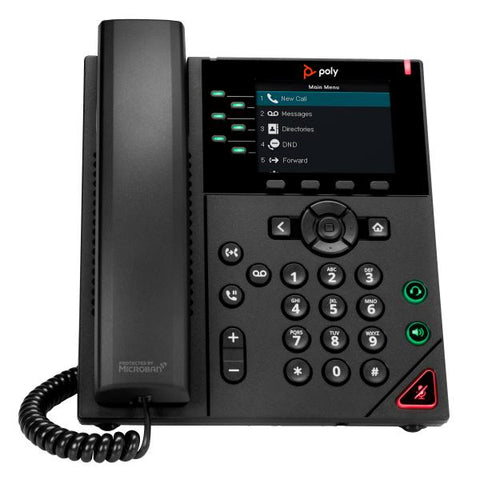 POLY VVX 350 telefono IP Nero 6 linee LED