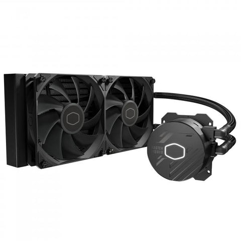 COOLER MASTER MASTERLIQUID 240L CORE DISSIPATORE A LIQUIDO 2 VENTOLE 120mm AMD LGA1700, LGA1200, LGA1151, AM5, AM4 BLACK