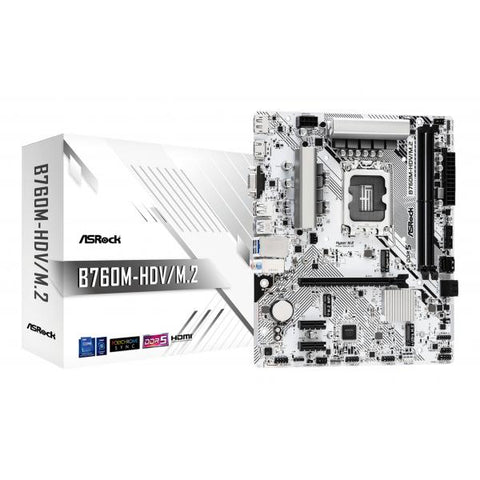 ASROCK B760M-HDV/M.2 SCHEDA MADRE FORM MICRO ATX CHIPSET INTEL B760 SOCKET LGA 1700