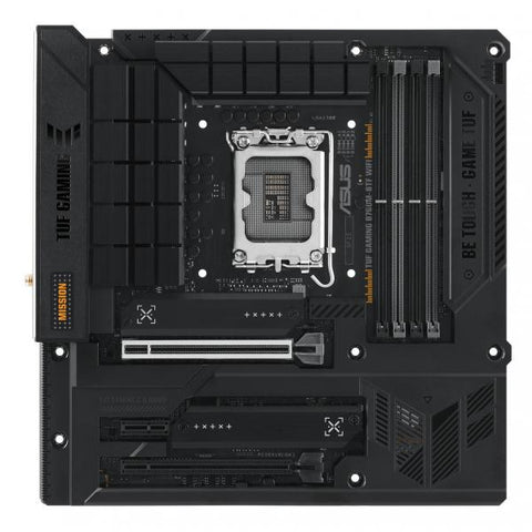 ASUS TUF GAMING B760M-BTF WIFI Intel B760 LGA 1700 micro ATX (Asus TUF GAMING B760M-BTF WIFI, Intel B760, 1700, Micro ATX, 4 DDR5, HDMI, DP, Wi-Fi 6, 2.5G LAN, PCIe5, 3x M.2 *Requires a BTF Compatibl