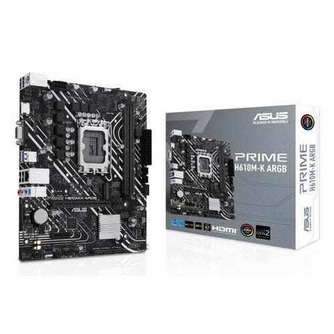 ASUS PRIME H610M-K ARGB INTEL H610 LGA 1700 MICRO ATX DDR5 VGA HDMI