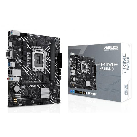 MB ASUS PRIME H610M-D 1700 (RAPTOR/ALDER LAKE), 2DDR5, VGA+HDMI PCIE, USB 3.2, 4*SATA, M.2 MATX