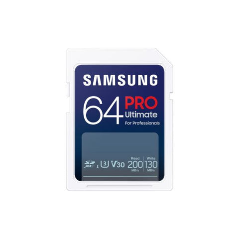 SAMSUNG PRO ULTIMATE SD CARD 64GB UHS-I U3, Fino a 200 MB/S