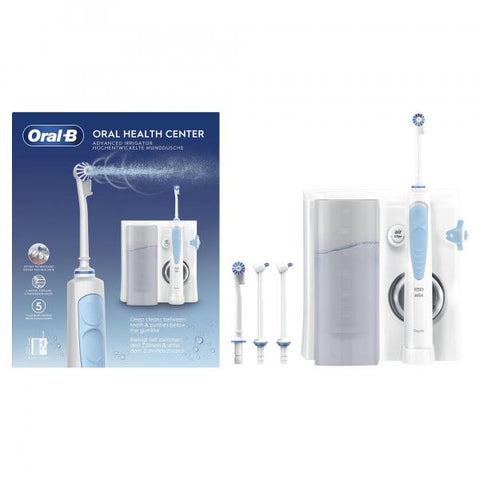 ORAL-B IDROPULSORE HEALTH CENTER AVANZATO IDROPULSORE CON 2 BECCUCCI OXYJET, 2 BECCUCCI CON GETTO DACQUA