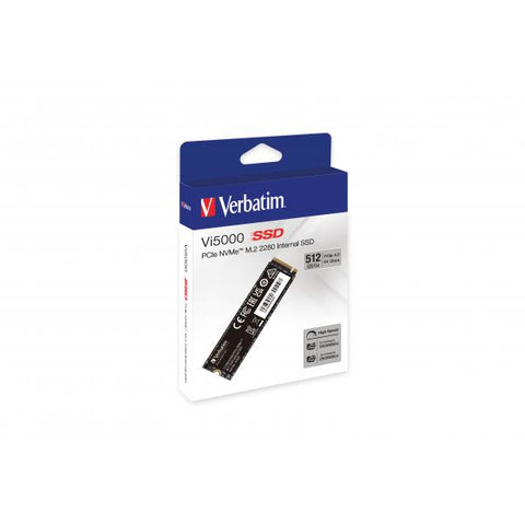 VERBATIM Vi5000 SSD 512GB M.2 NVMe PCI Express 4.0 3D NAND LETTURA 5000 MB/s SCRITTURA 2500 MB/s