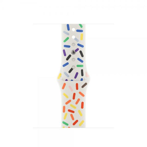 Apple MUQ23ZM/A accessorio indossabile intelligente Band Multicolore Fluoroelastomero (*APPLE WATCH 41 PRIDE EDITION SB M/L)