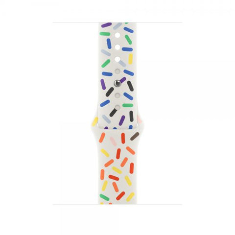Apple MUQ43ZM/A accessorio indossabile intelligente Band Multicolore Fluoroelastomero (*APPLE WATCH 45 PRIDE EDITION SB M/L)
