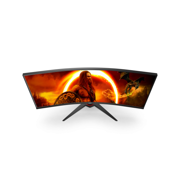 AOC G2 CU34G2XE/BK Monitor PC 86,4 cm (34") 3440 x 1440 Pixel Nero, Rosso