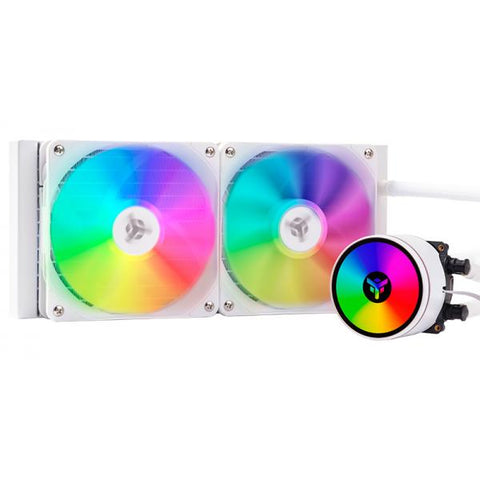 COOLER ITEK "EVOLIQ 240 V2 ARGB WE" 240MM (RAFF. A LIQUIDO) ARGB ,PWM,SKT UNIVERSALE - ITLCEVOAW240V2 - WHITE