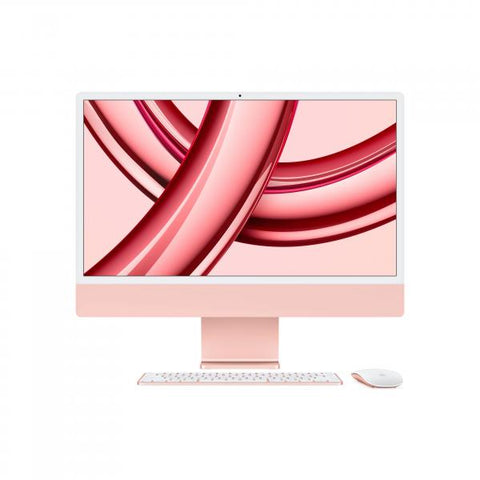 APPLE iMAC 4.5K ALL IN ONE 24" RETINA DISPLAY 4.5K ULTRA HD 4480 x 2520 CHIP M3 CPU 8-CORE GPU 10-CORE RAM 8GB-SSD 256GB-WI-FI 6E-MACOS SONOMA PINK