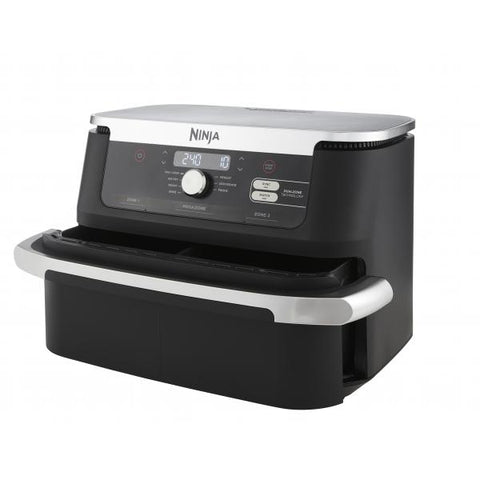 Ninja AF500EU friggitrice Doppia 10,4 L Indipendente 2470 W Friggitrice ad aria calda Nero, Stainless steel