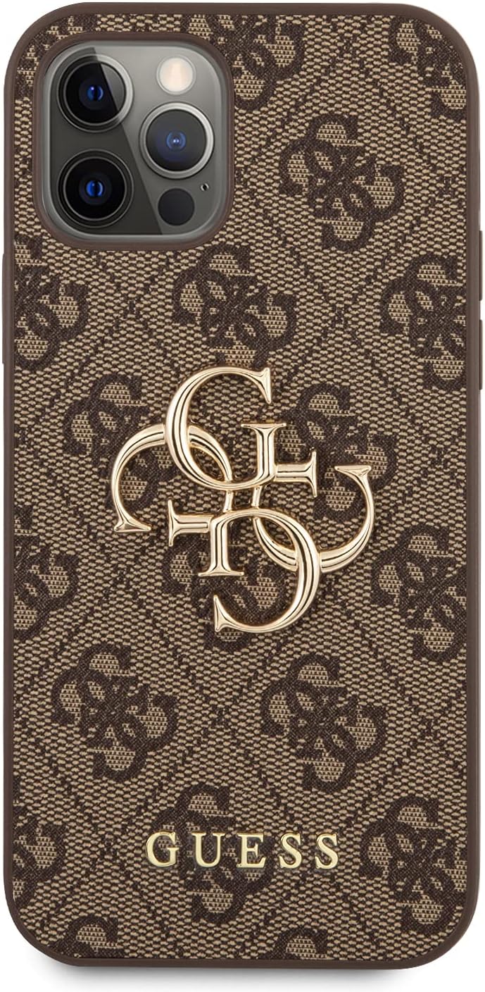 *** GUESS Hard Cover 4G Metal Logo Brown, fr Apple iPhone 12 / 12 Pro, GUHCP12M4GMGBR, Blister (GUHCP12M4GMGBR)