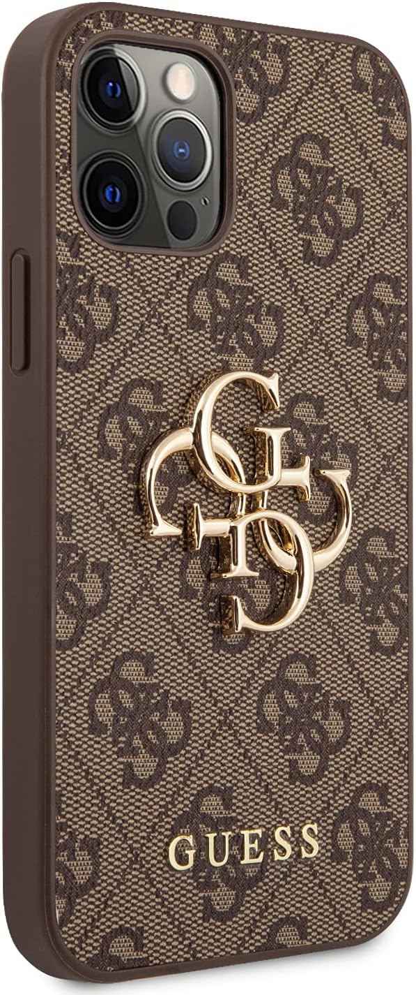*** GUESS Hard Cover 4G Metal Logo Brown, fr Apple iPhone 12 / 12 Pro, GUHCP12M4GMGBR, Blister (GUHCP12M4GMGBR)
