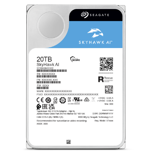 SEAGATE SKYHAWK AI ST12000VE003 HDD INTERNO 12.000GB INTERFACCIA SATA III FORMATO 3.5" 7.200 RPM