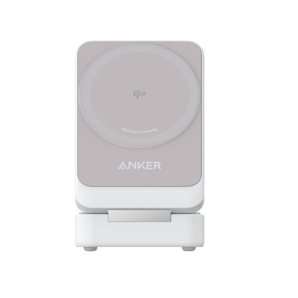Anker B2557321 Caricabatterie per dispositivi mobili Cuffie, Auricolare, Smartphone, Orologio intelligente Bianco AC Carica wireless Ricarica rapida Interno (Anker MagGo Magnetic WL Charger 15W Wh)