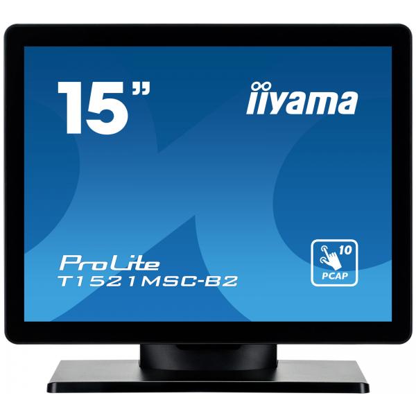 IIYAMA PROLITE T1521MSC-B2 15" LED XGA TOUCH SCREEN 4:3 8ms 800:1 ALTOPARLANTI VGA HDMI NERO