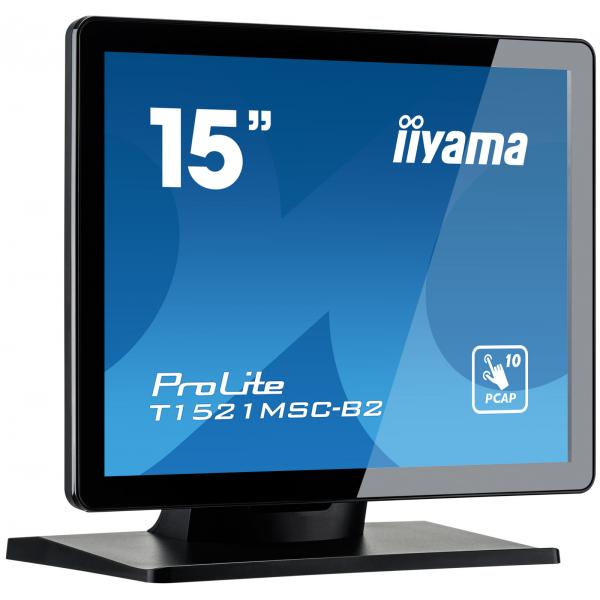 IIYAMA PROLITE T1521MSC-B2 15" LED XGA TOUCH SCREEN 4:3 8ms 800:1 ALTOPARLANTI VGA HDMI NERO