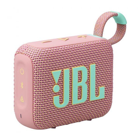 JBL GO 4 SPEAKER BLUETOOTH PORTATILE ALTOPARLANTE WIRELESS CON DESIGN COMPATTO WATERPROOF E RESISTENZA ALLA POLVERE IP67 FINO A 7 H DI AUTONOMIA USB COMPATIBILE CON APP JBL PORTABLE ROSA