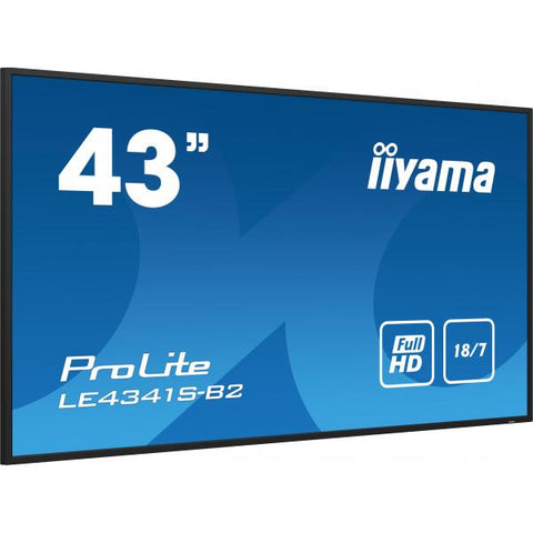 iiyama PROLITE LE4341S-B2 Pannello piatto per segnaletica digitale 108 cm (42.5") LCD 350 cd/m Full HD Nero 18/7