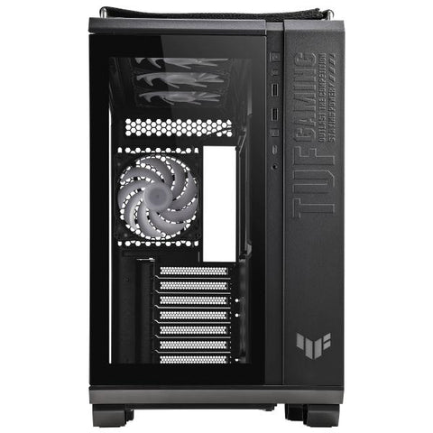 ASUS TUF Gaming GT502 PLUS Midi Tower Nero (Asus TUF Gaming GT502 Plus Case w/ Front & Side Glass Windows, ATX, Dual Chamber, Modular Design, 4x ARGB Fans & Lighting Hub, USB-C, Carry Handles, Black)