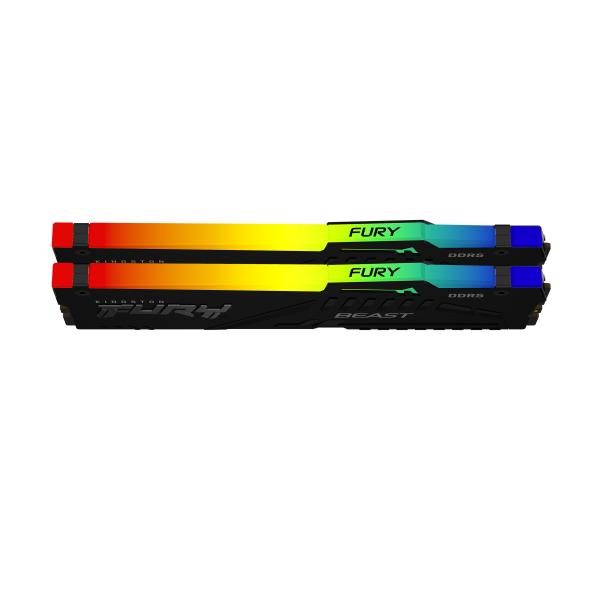 KINGSTON FURY BEAST RGB EXPO XMP 64GB (2X 32GB) DDR5 6400MHz CL 32 DIMM NERO