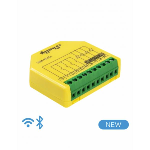 Shelly Plus RGBW PM - Controller Strisce LED 12-24DC RGBW + PM
