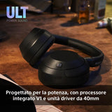 SONY ULT WEAR 900 CUFFIE BLUETOOTH WIRELESS CON ULT POWER SOUND, BASSI PROFONDI, NOISE CANCELLING, OTTIMA QUALITA' DELLE CHIAMATE, DURATA DELLA BATTERIA FINO A 30 ORE, IOS E ANDROID OFF WHITE