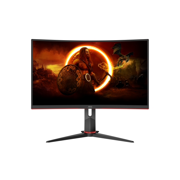 AOC G2 C27G2Z3/BK GAMING 27" LED FULL HD CURVO 16:9 300 CD/mq CONTRASTO 4000:1 0.5ms 280Hz HDR 2 x HDMI 1 x DISPLAYPORT REGOLABILE IN ALTEZZA NERO ROSSO