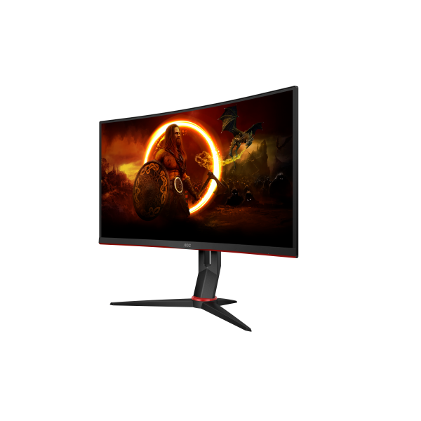 AOC G2 C27G2Z3/BK GAMING 27" LED FULL HD CURVO 16:9 300 CD/mq CONTRASTO 4000:1 0.5ms 280Hz HDR 2 x HDMI 1 x DISPLAYPORT REGOLABILE IN ALTEZZA NERO ROSSO