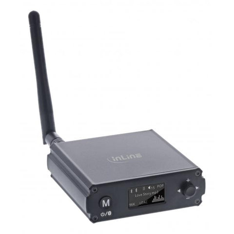 InLine Ricevitore HiFi Bluetooth 5.1 e DAC USB, con LCD