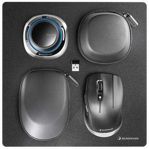 3DCONNEXION SPACEMOUSE WIRELESS KIT 2 MOUSE UNIVERSALE PER CAD E 3DMANO DESTRA RF WIRELESS + BLUETOOTH + USB TYPE-A OTTICO