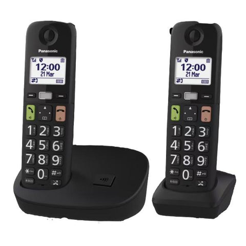 Telefono Senza Fili Panasonic KX-TGU112EXB Nero