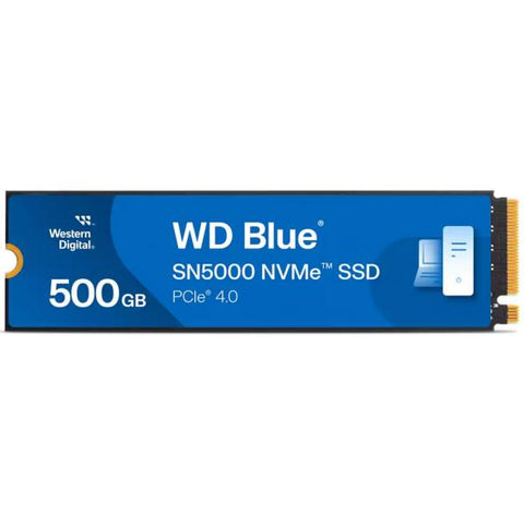 Western Digital WD Blue SN5000 NVMe 500 GB M.2 PCI Express 4.0 3D TLC NAND (Wd Blue Sn5000 Nvme 500 Gb - M.2 Pci Express 4.0 3D Tlc - Nand - Warranty: 12M)