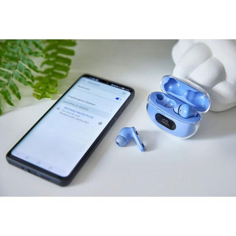 INTENSO BUDS PLUS T315AE CUFFIE AURICOLARI STEREO IN-EAR TRUE WIRELESS BLUETOOTH CON CANCELLAZIONE ATTIVA DEL RUMORE ENC CHIAMATE E MUSICA USB-C BLU