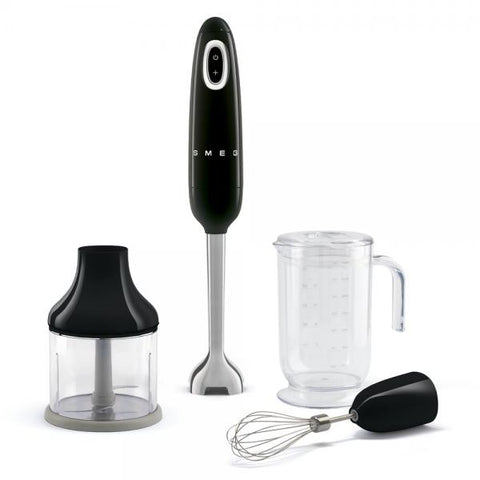 Smeg Frullatore Immersione con Accessori 50's Style Nero LUCIDO HBF03BLEU