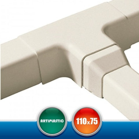 1213DT Derivazione a T per Canaline Installazione Climatizzatori - 110x75 mm