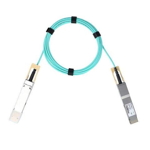 BlueOptics 980-9I08K-00W003-BO cavo InfiniBand e in fibra óptica 3 m QSFP-DD AOC Blu, Acciaio inox