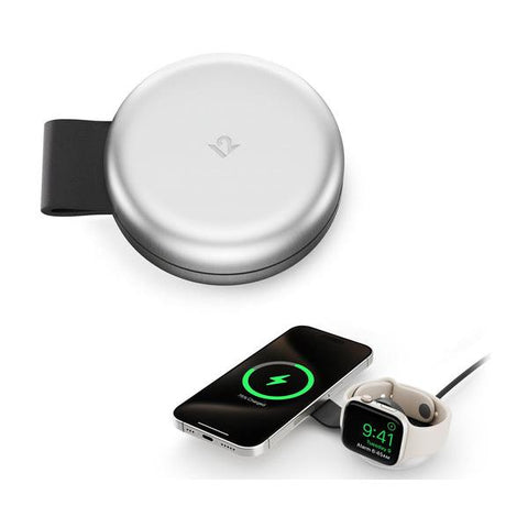 Twelve South ButterFly 2-in-1 Smartphone, Orologio intelligente Nero, Argento USB Carica wireless Interno (Twelve South ButterFly travel charger)