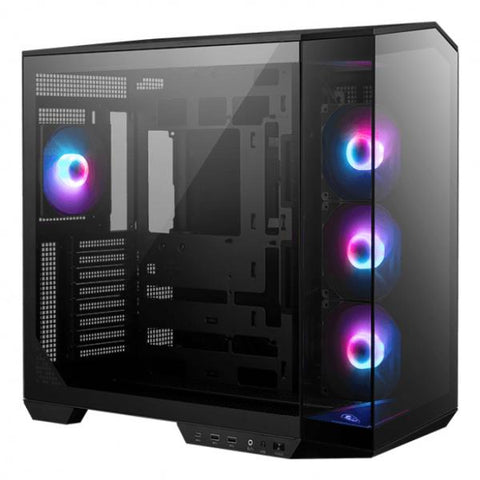 MSI MAG PANO 100R PZ CASE GAMING 3 x 120mm ARGB REVERSE BLADE FAN - 1 x 120mm ARGB FAN ARGB+PWM VETRO TEMPERATO NERO