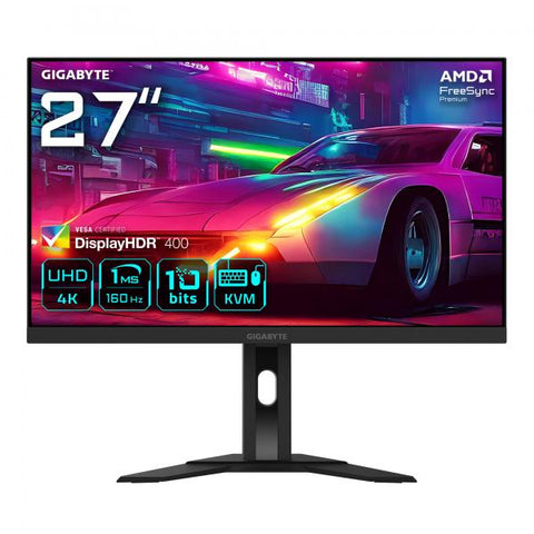 GIGABYTE M27UA 27" Monitor da gioco UHD - 3840 x 2160, 160Hz, 1ms, 400 cd/m, FreeSync Premium, HDR ready, HDMI 2.1, DisplayPort 1.4