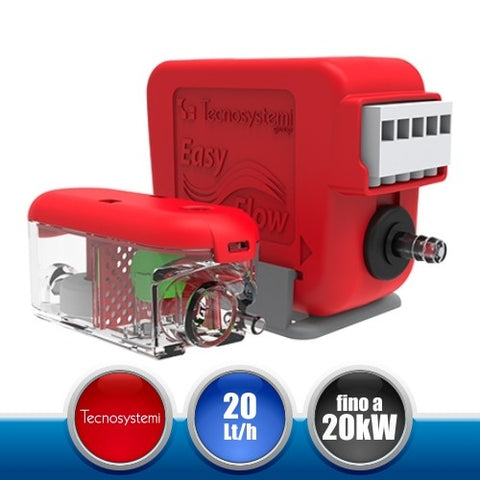 TECNOSYSTEMI 12170078 Mini Pompa Scarico Condensa Easy Flow Lusso per Installazione in Canalina - 20 LT (con Attacco Orizzontale)