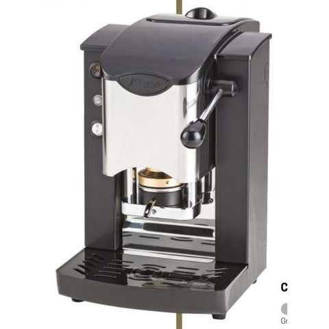 FABER SLOT INOX MACCHINA DA CAFFE' A CIALDE 44 mm PRESSACIALDA IN OTTONE TELAIO IN METALLO FRONTALE IN ACCIAIO NERO