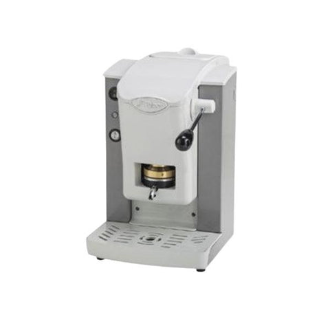 FABER SLOT PLAST MACCHINA DA CAFFE' A CIALDE 44 mm PRESSACIALDA IN OTTONE TELAIO IN METALLO FRONTALE IN POLICARBONATO BIANCO GRIGIO